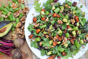Roasted Vegetable Quinoa Kale Salad